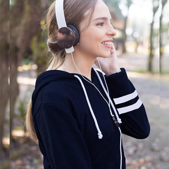 Women's Tunic Sweatshirt Long Sleeve Striped Color Light Weight Hoodie - Picture 3 of 4